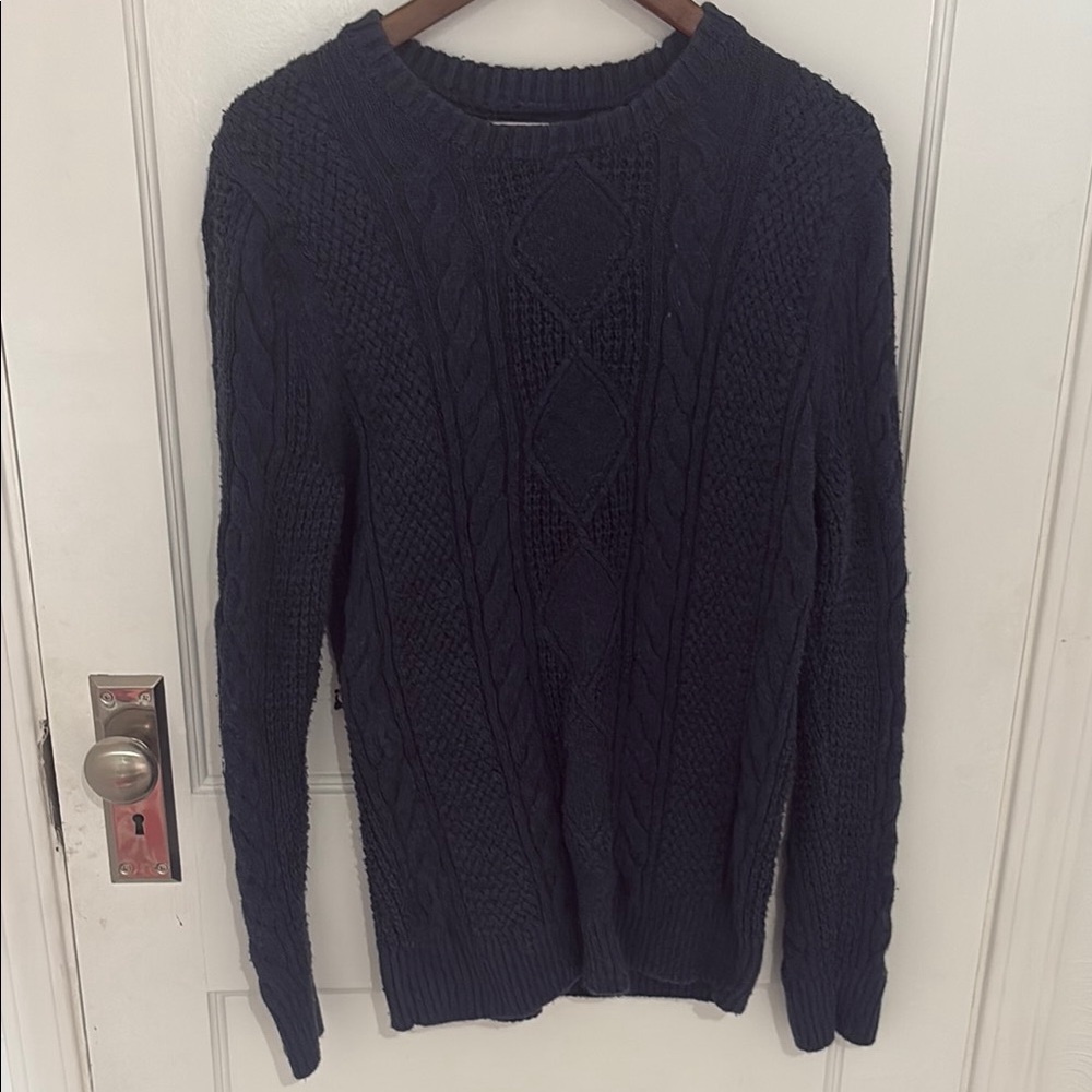 Sonoma Blue Crewneck Sweater Classic Knit
